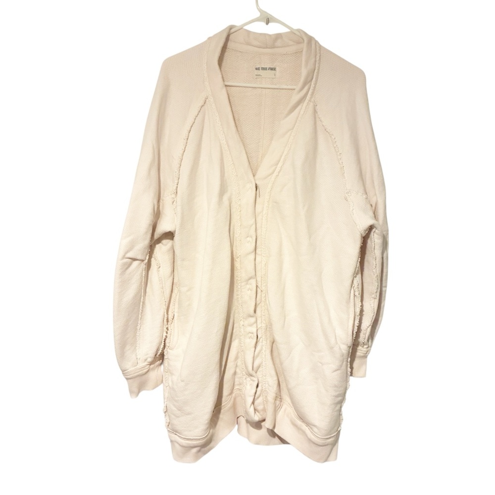 Free People We The Free‎ Size Small Light Pink Gauze Snap Button Cardigan